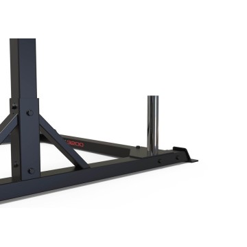 TOORX - Squat stand Professionale con 2 porta bumper 6 barre in acciaio per elastici WLX 3200