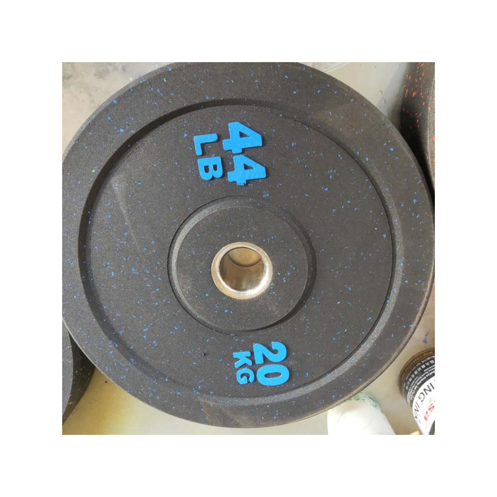 TEKKFIT - Disco olimpico bumper foro Ø50mm boccola svasata in acciaio peso 20kg