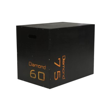 DIAMOND - Plyo box in legno nero 50 - 60 - 75 cm
