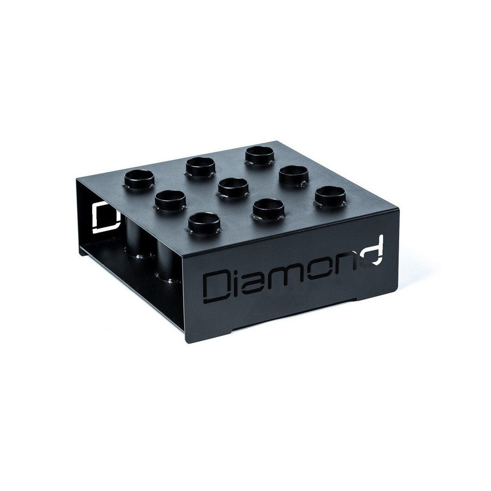 DIAMOND - Rastrelliera da pavimento a 9 slot per bilancieri / manubri olimpionici Ø 50 mm