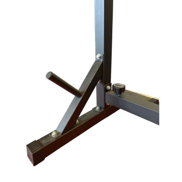 TEKKFIT - Squat rack porta bilanciere regolabile in altezza e larghezza - supporti dip e doppio porta pesi 25mm